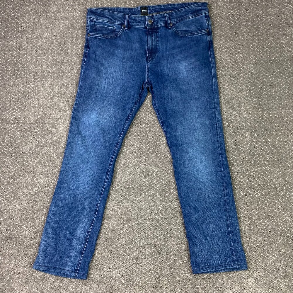 Hugo Boss Delaware 3-1 Stretch Slim Fit Jeans Men's 36 x 32 Actual 36 x 29